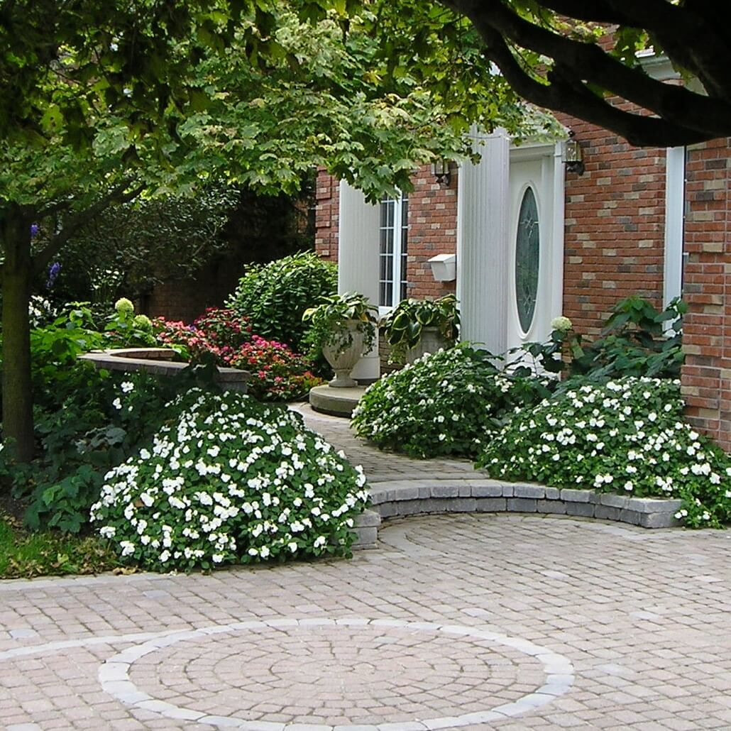 Landscaped front entrance