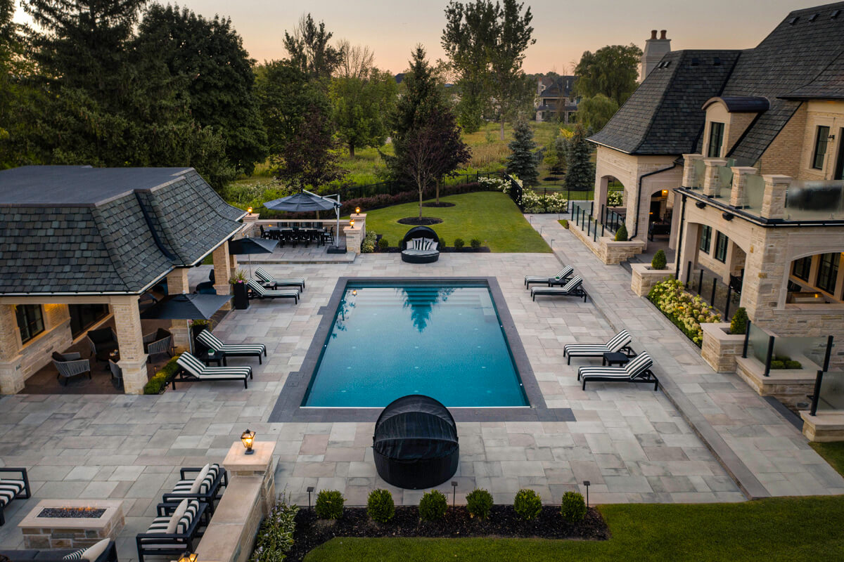 backyard with a pool