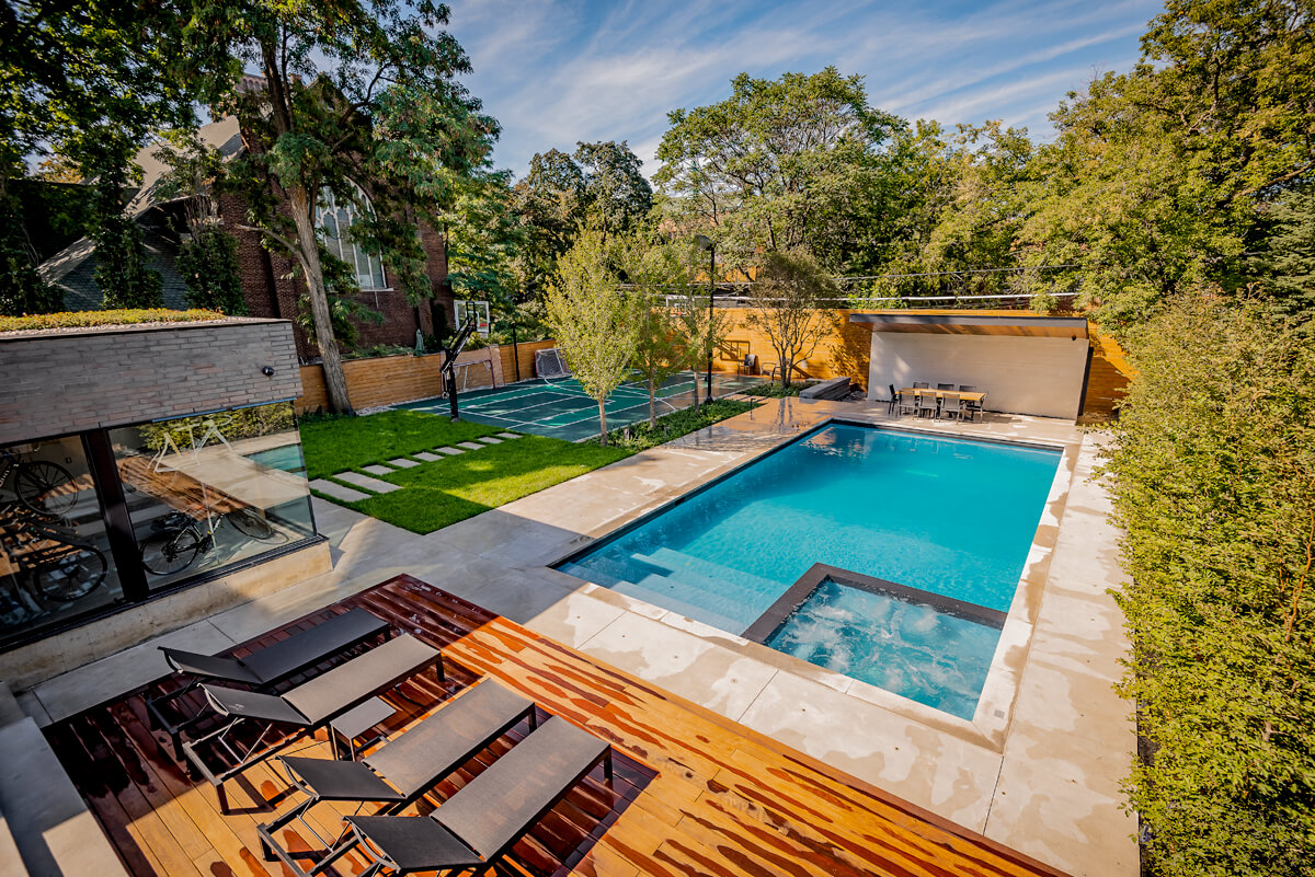 backyard with a pool