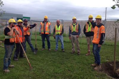 landscape crew taking time out for a photo